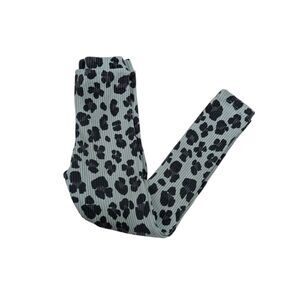 Zara Blue Aqua Teal Ribbed Pants Leggings Joggers Girls Size 5 110